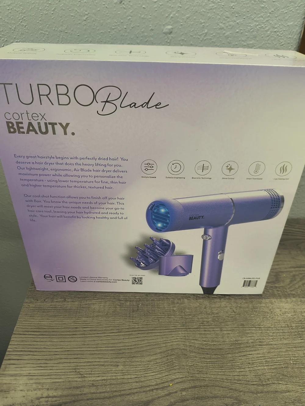 Lavender Compact Hair Dryer with Diffuser - Lavender